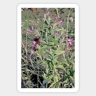 Purple Coastal Flowers Sticker